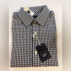 GAP Navy Gingham Check Shirt XS
